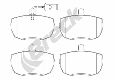 Комплект тормозных колодок, дисковый тормоз BRECK купить